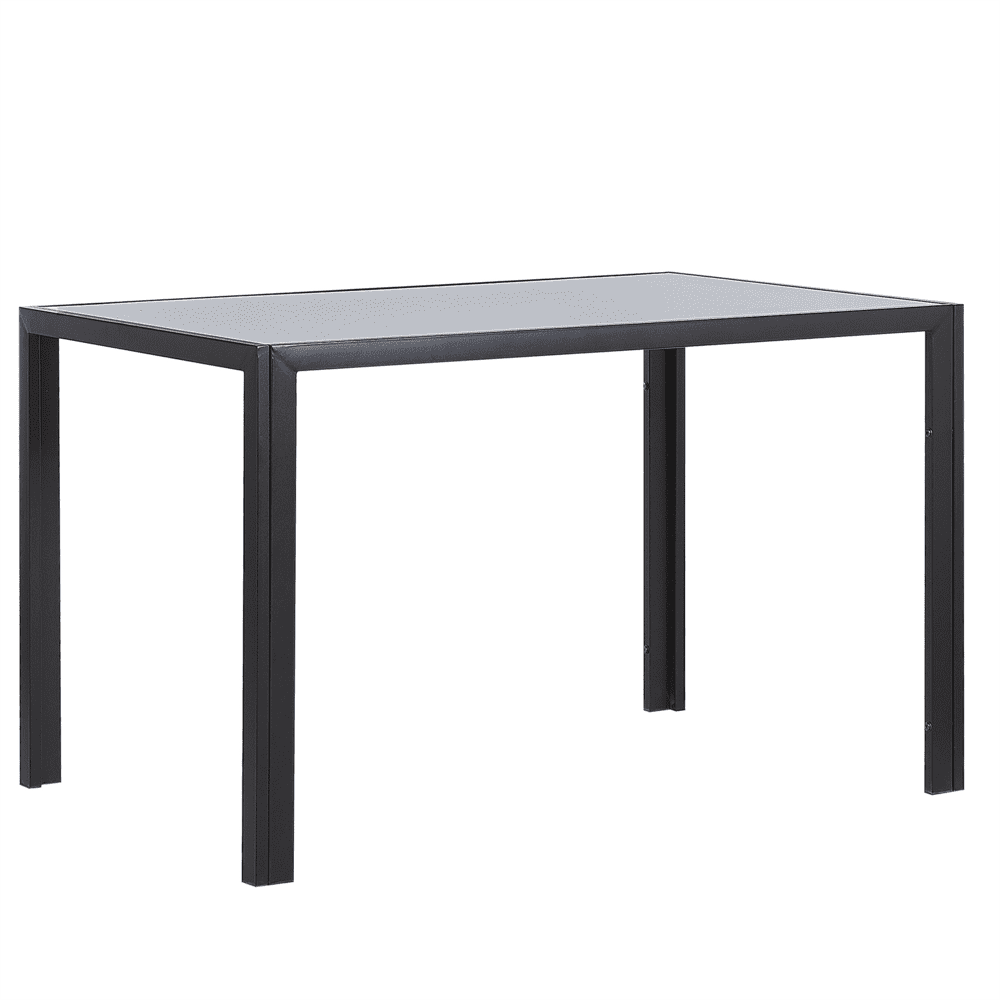 Beliani Sklenený jedálenský stôl 120 x 80 cm čierny LAVOS
